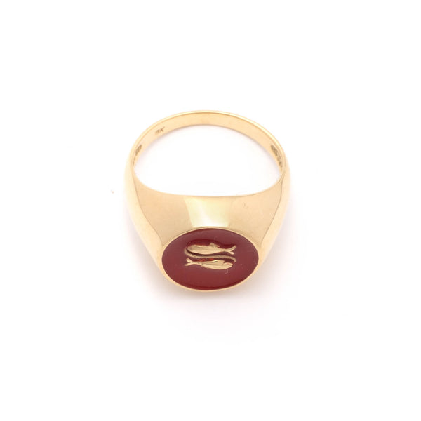 Heart Link Ring with Enamel – Heritage Jewelry New York