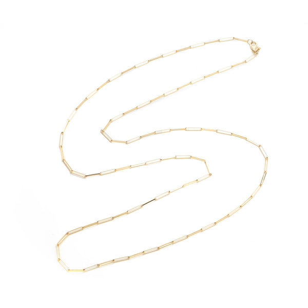 Paperclip 32" chain in 18k Gold.
