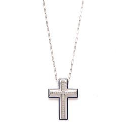 Large Cross with Diamonds and Enamel